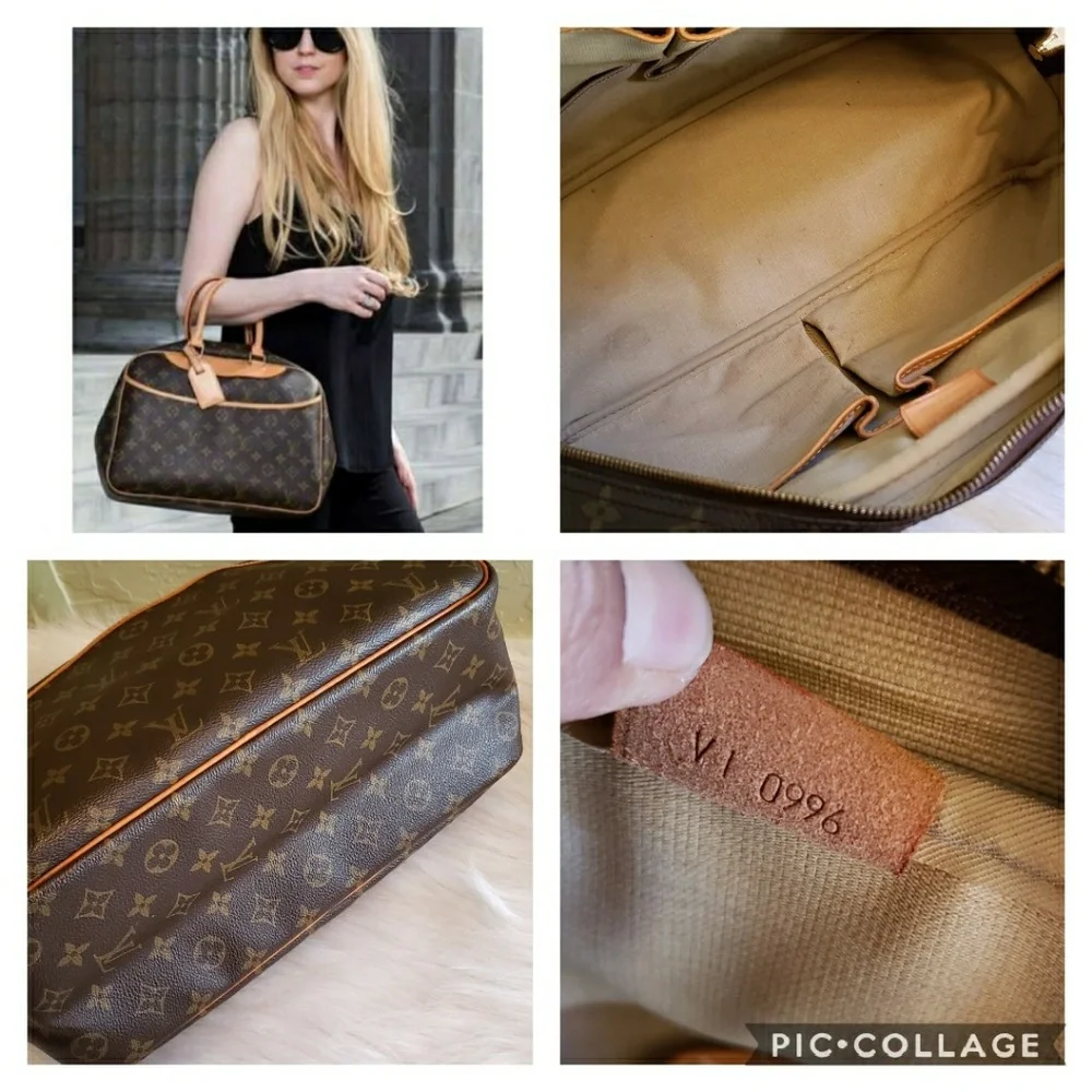 Louis Vuitton Monogram Canvas Satchel with Tan Vachetta Trim